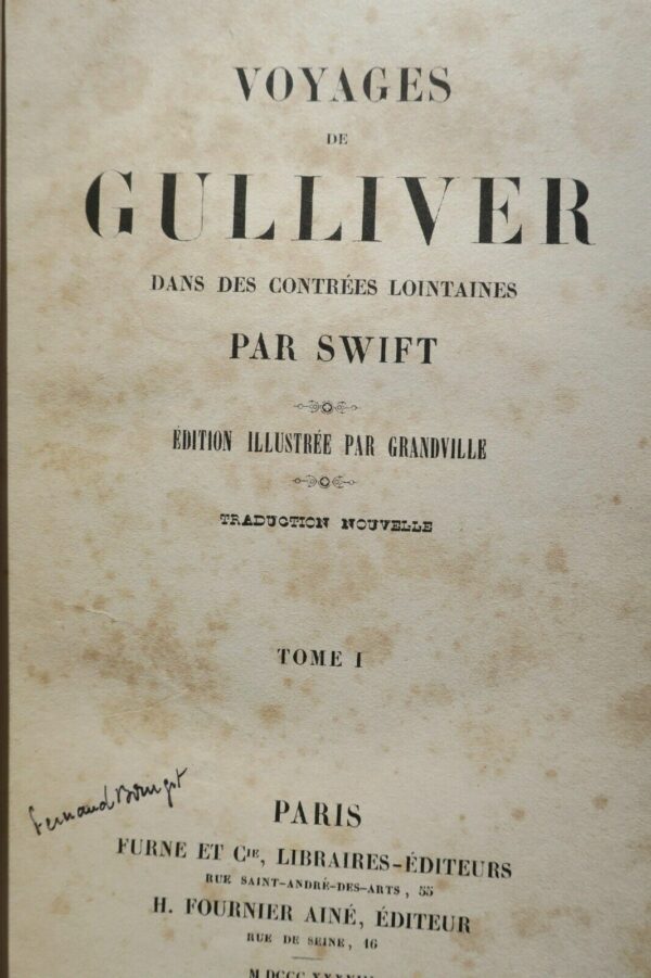 SWIFT  Voyages de Gulliver dans les contrées lointaines 1838 Grandville – Image 5