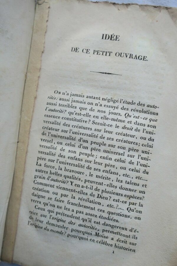 Sur l'étude des autorités et l'autorité unique, La Mennais 1829 – Image 7