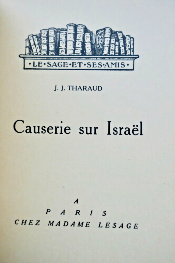 THARAUD Causerie sur Israël  ex. papier Madagascar +lettre – Image 5