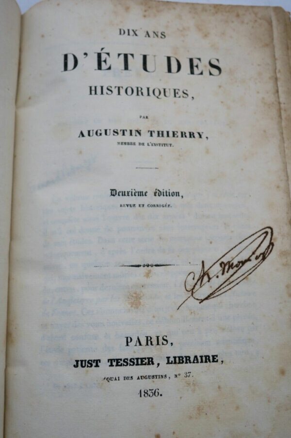 THIERRY  Dix ans d'Etudes Historiques 1836 – Image 7