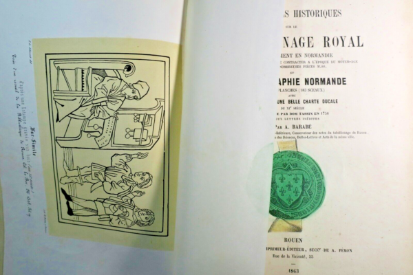 Tabellionage royal principalement en Normandie 1863