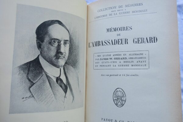 USA Mémoires de l'Ambassadeur Gérard.. années en Allemagne