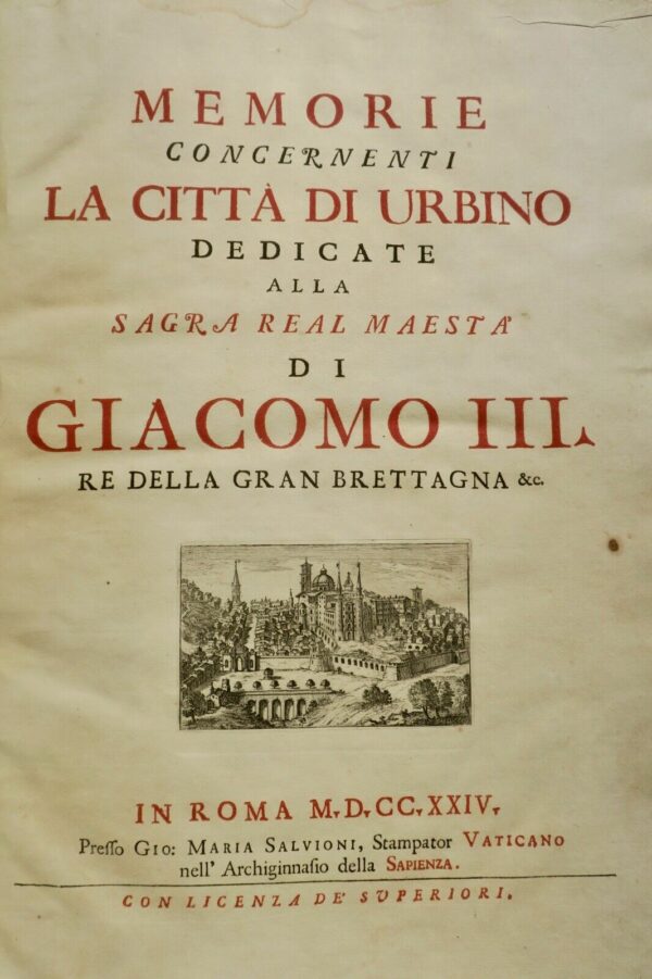 Urbino Memorie concernenti la cittá di Urbino 1724 – Image 11