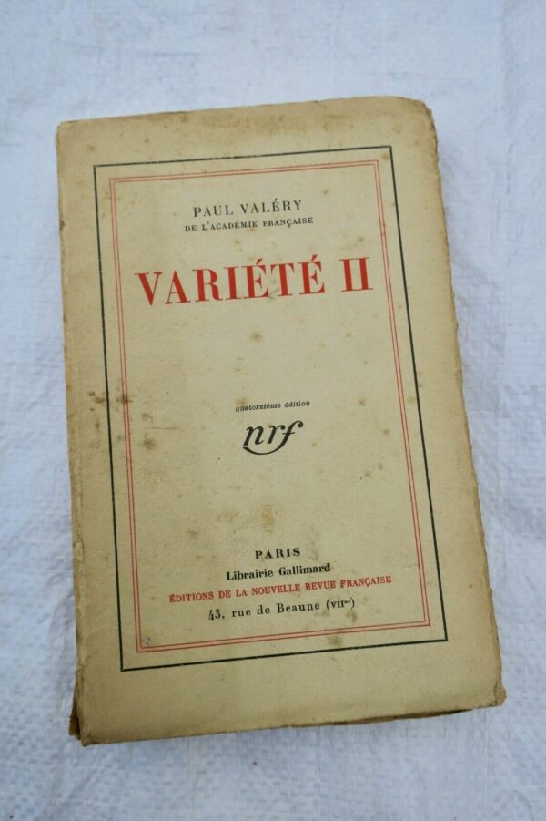 VALERY (Paul) Variété II EO