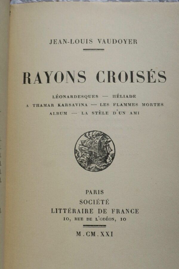 VAUDOYER (Jean-Louis). Rayons croisés 1921 + dédicace – Image 8