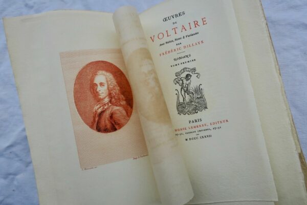 VOLTAIRE Avec Notice, Notes & Variantes 1877 sur Whatman