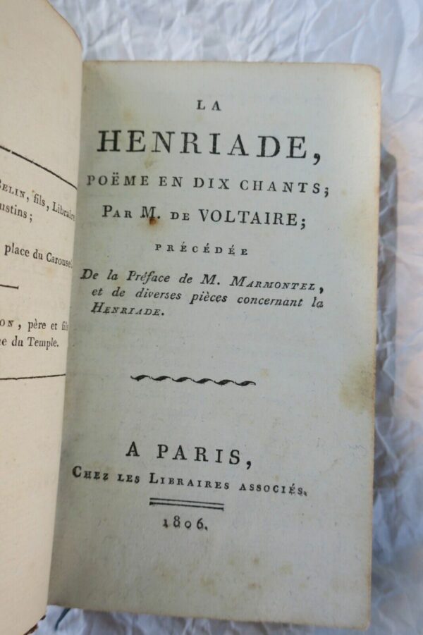 Voltaire  La Henriade 1806 – Image 3