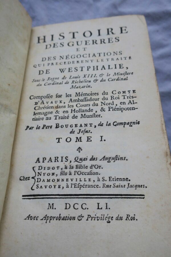 Westphalie  Histoire du Traité de Westphalie, ou des Negociations..1751 – Image 3