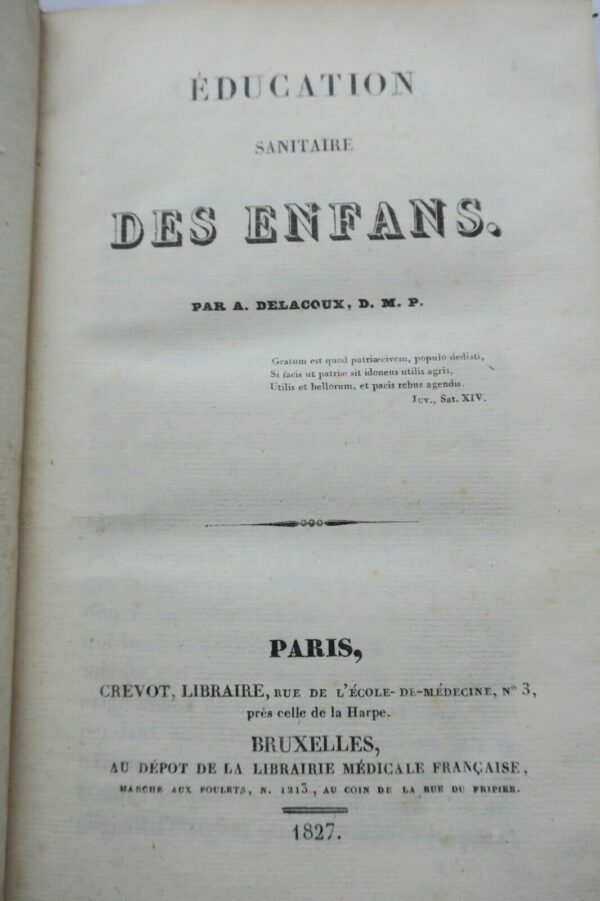 enfant ÉDUCATION SANITAIRE DES ENFANS 1827 – Image 8