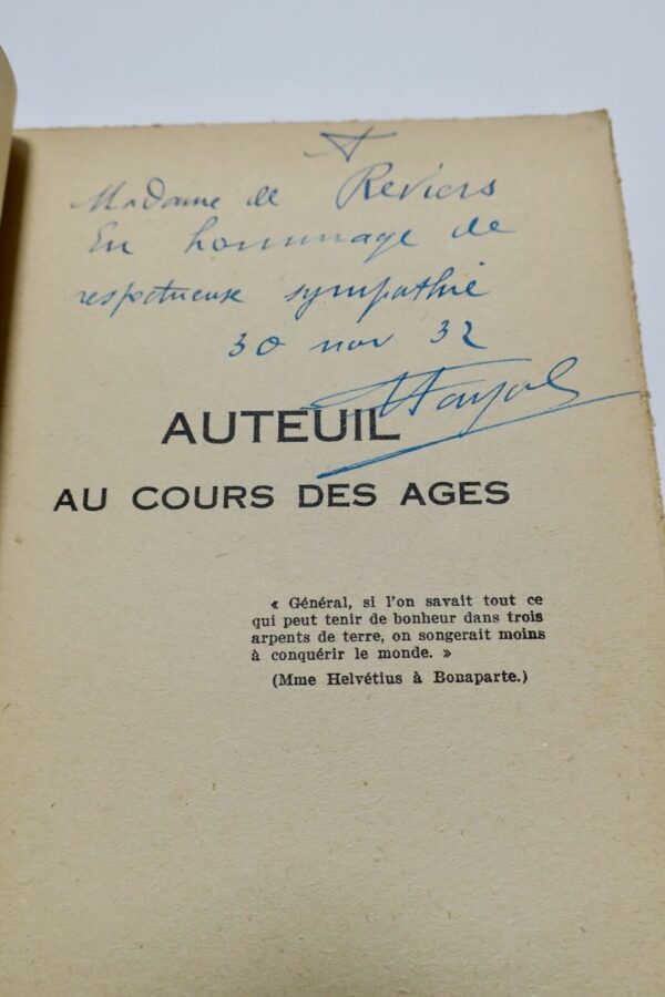 AUTEUIL AU COURS DES AGES 1931 – Image 3