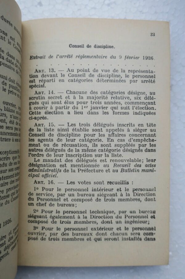 Administration de l'Octroi de Paris Manuel de l'employé 1933 – Image 7