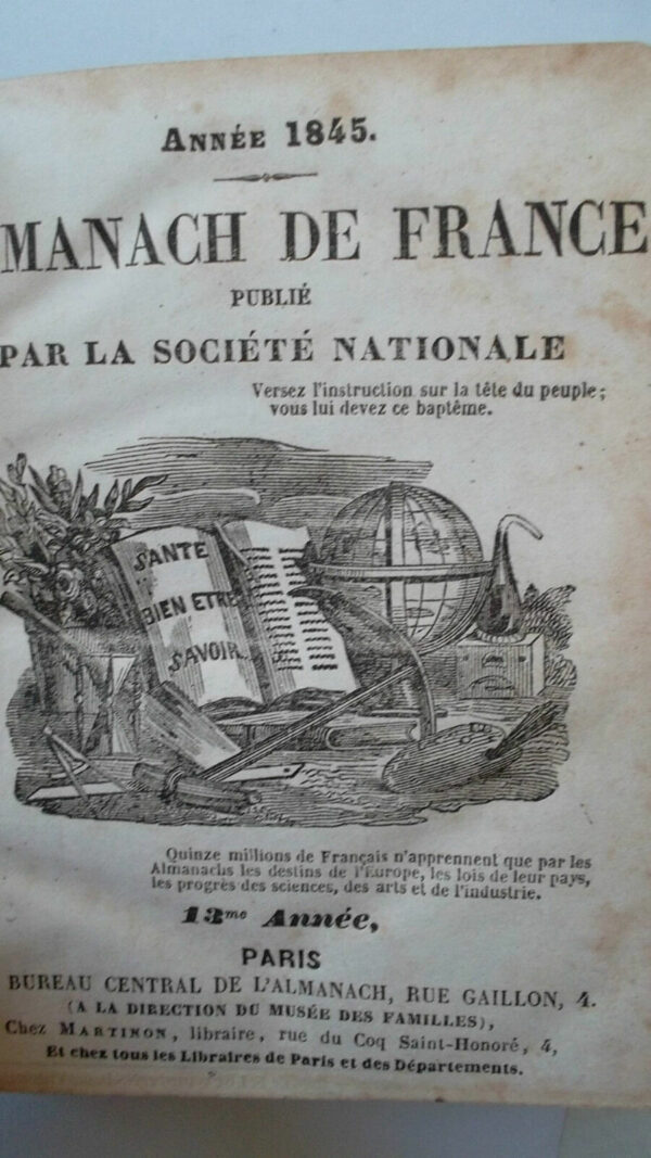 Almanach de France publié par la Société Nationale année 1845-1847 – Image 4