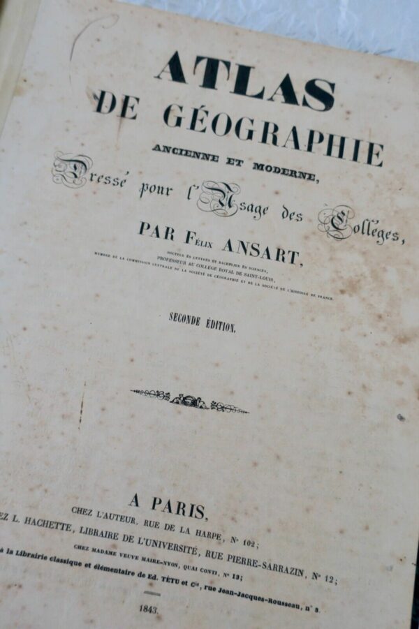 Atlas Historique ..cartes anciennes pour l'usage des collèges 1843 – Image 5