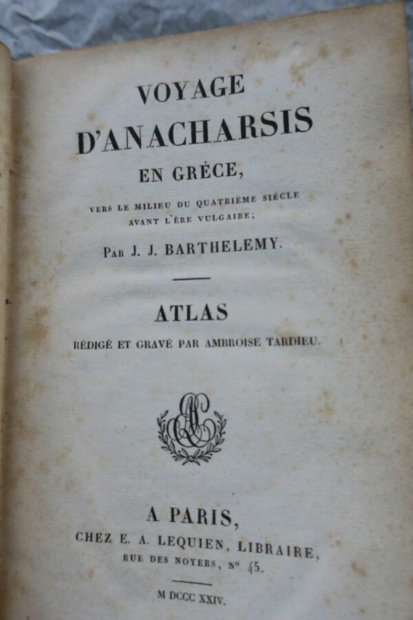 BARTHELEMY  Voyage du jeune Anacharsis en Grèce 1822 ATLAS – Image 18