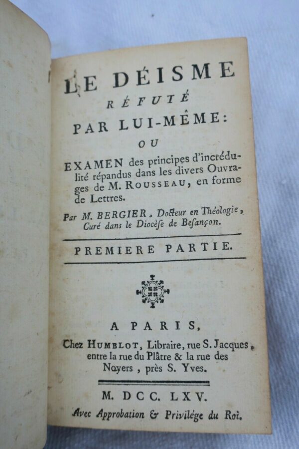 BERGIER LE DEISME REFUTE PAR LUI MEME 1765 – Image 8