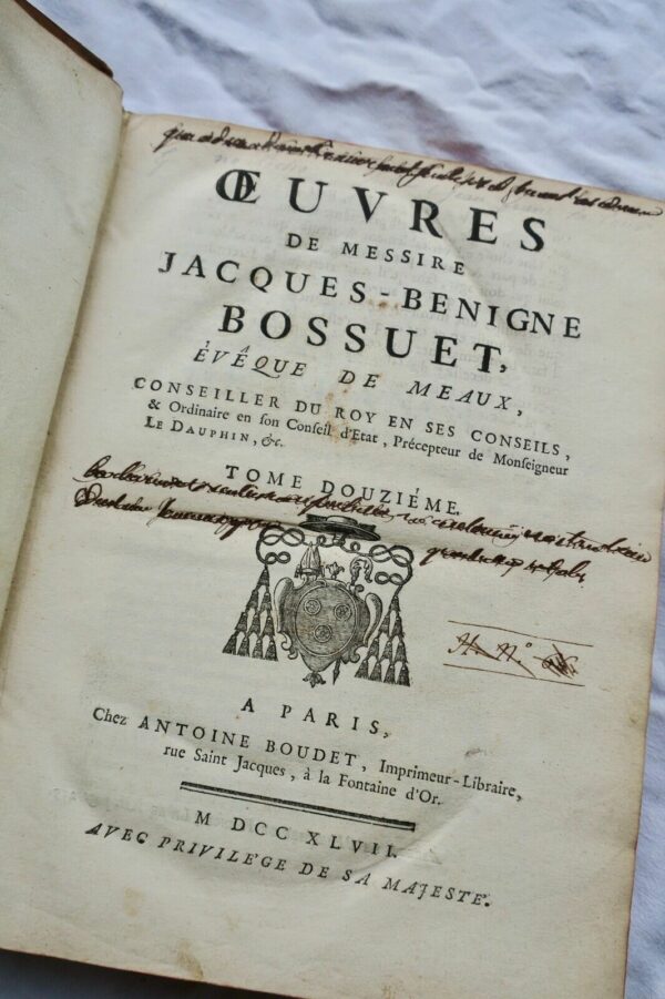 BOSSUET  OEUVRES de Messire Jacques Bénigne BOSSUET 1747 – Image 4