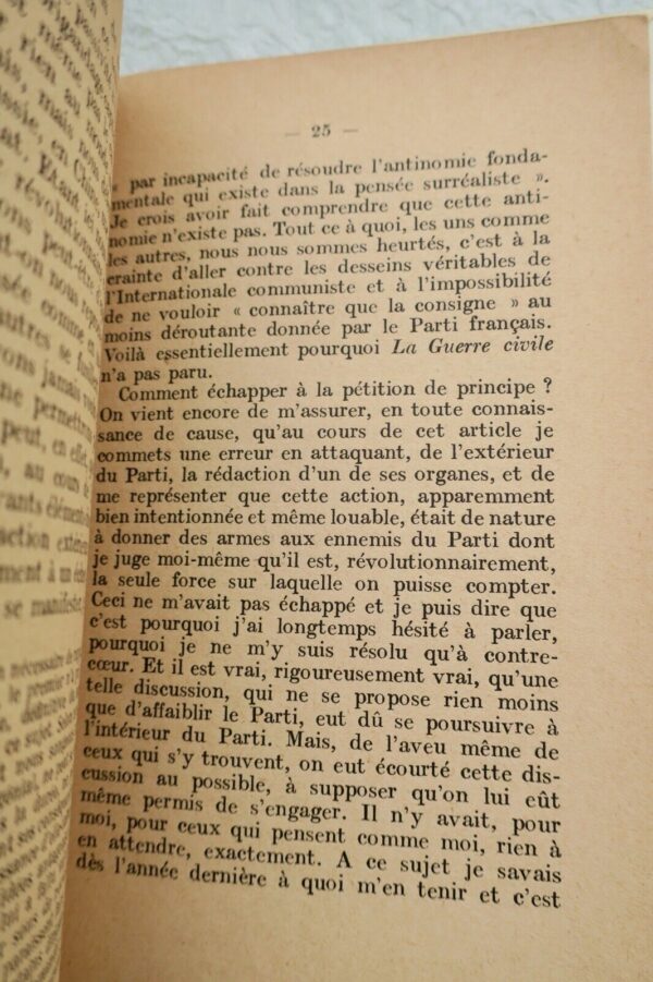 BRETON (André). Légitime Défense. Éditions Surréalistes 1926 – Image 3