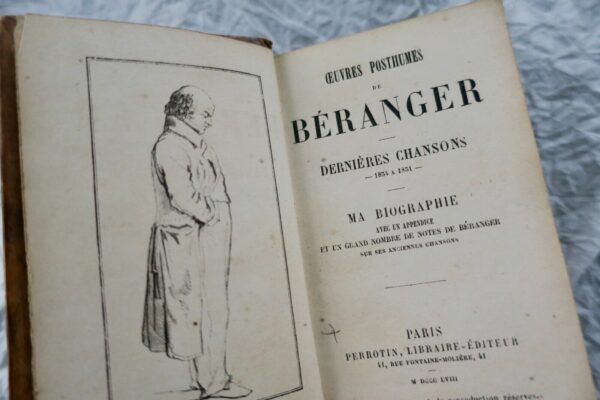 Beranger Oeuvres posthumes de Beranger. Dernieres chansons MINI – Image 7