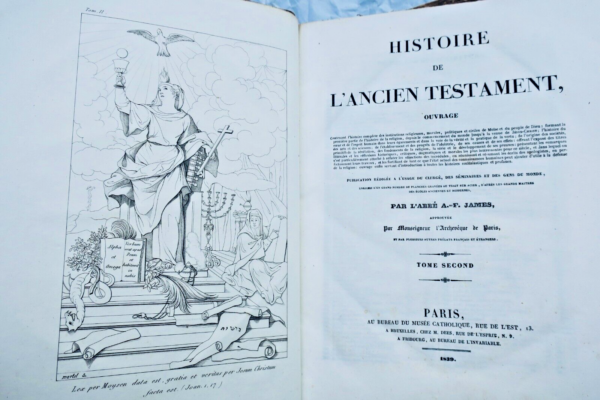 Bible JAMES  HISTOIRE DE L ANCIEN TESTAMENT 1839