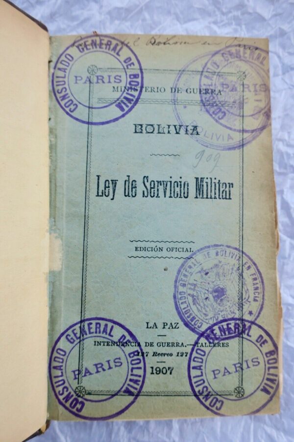 Bolivia ley de servicio militar 1907 Viajero inmigrante en Bolivia – Image 3