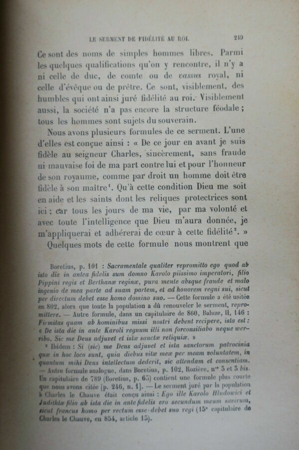 COULANGES  HISTOIRE DES INSTITUTIONS POLITIQUES DE L'ancienne France – Image 6