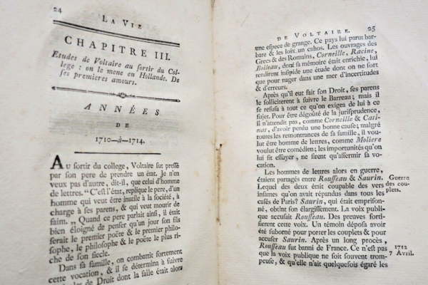 DUVERNET  La Vie de Voltaire. Genève, 1786 – Image 7