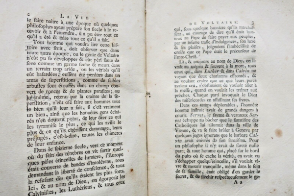 DUVERNET  La Vie de Voltaire. Genève, 1786 – Image 8