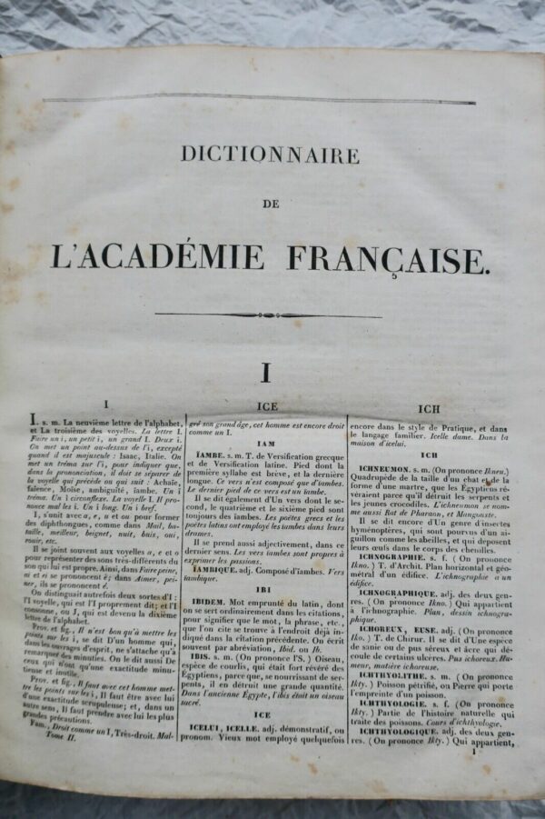 Dictionnaire de l'académie française. Institut de France. 1835 – Image 8