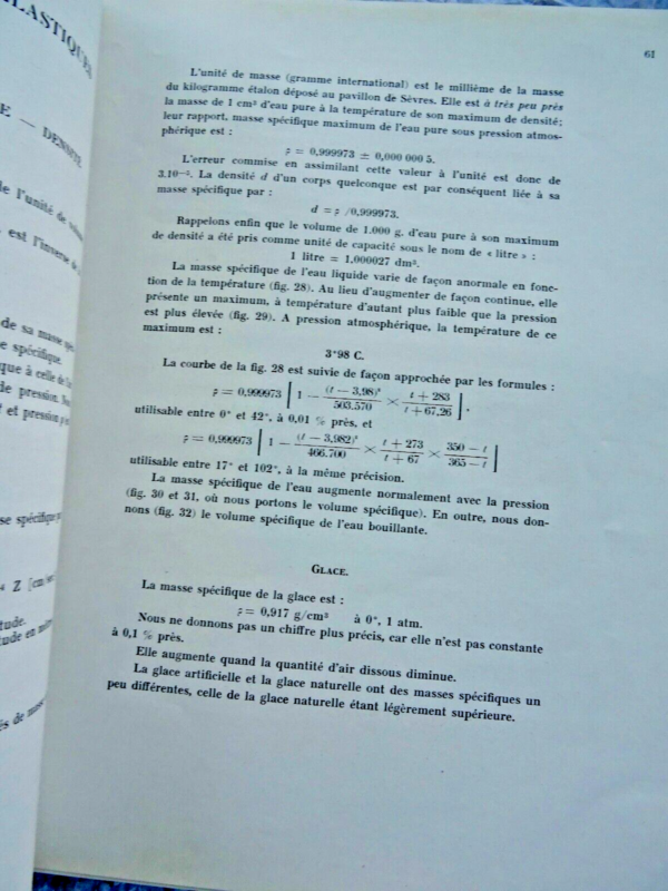 EAU constantes physiques de l'eau 1939 – Image 5