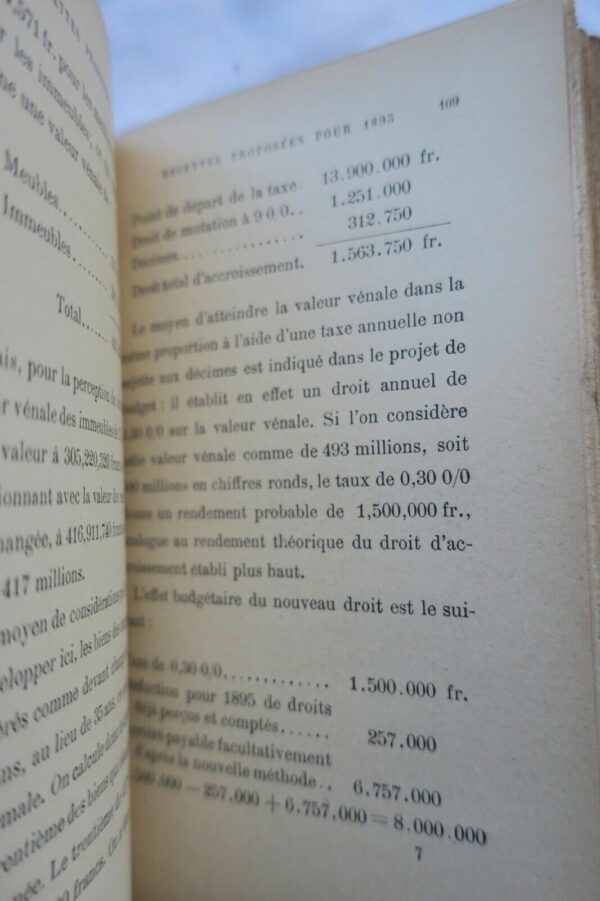 FINANCE Législation financière. Les budgets français  Bidoire + envoi 1897 – Image 7