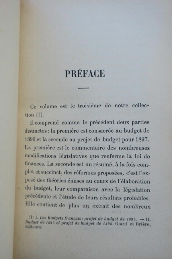 FINANCE Législation financière. Les budgets français  Bidoire + envoi 1897 – Image 6