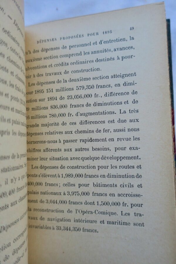 FINANCE Législation financière. Les budgets français  Bidoire + envoi 1897 – Image 8