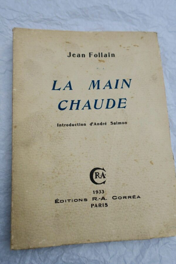 FOLLAIN (Jean). La Main chaude  + dédicace