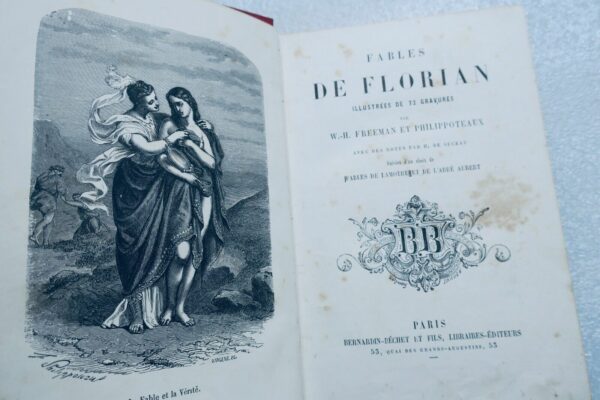 Fables de Florian. Illustrées de 72 Gravures par W. - H. Freeman et Philippoteau – Image 4