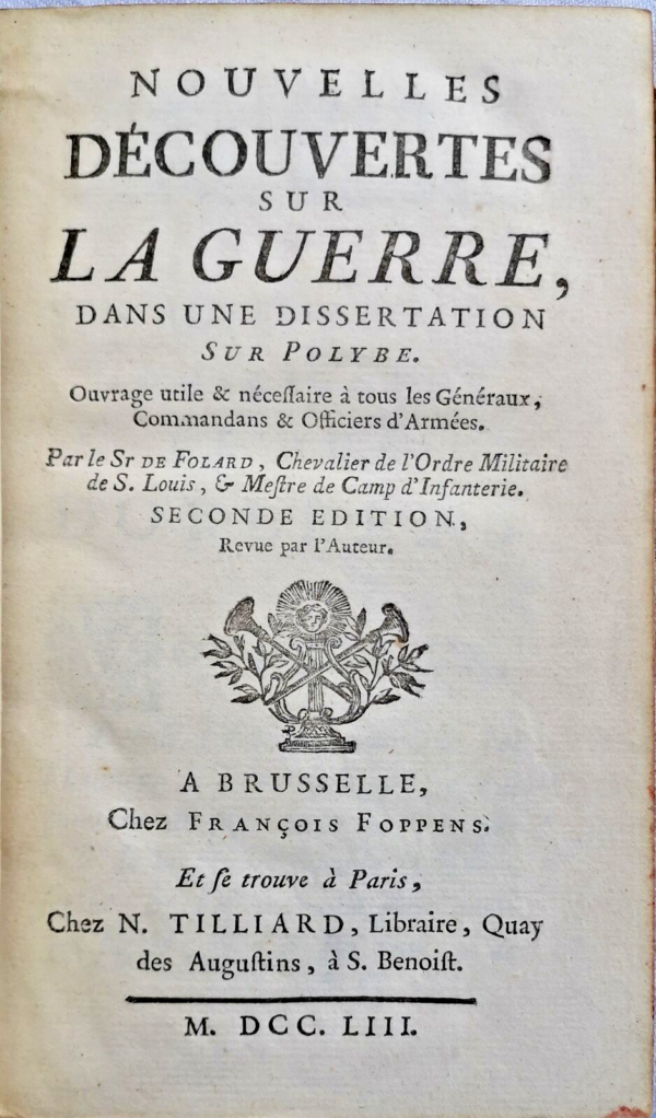 GUERRE Folard découvertes sur la guerre, dans une dissertation sur Polybe 1753 – Image 7