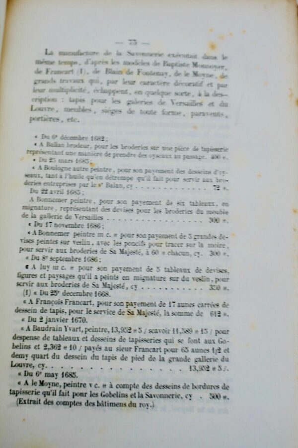 Gobelins Notice historique sur les manufactures impériales des Gobelins 1853 – Image 6