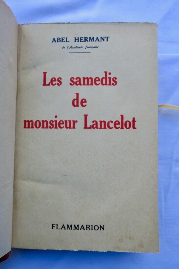 HERMANT  LES SAMEDIS DE MONSIEUR LANCELOT – Image 3