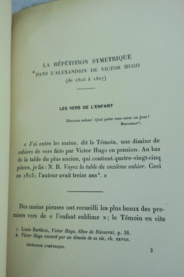 HUGO RYTHMES DANS L'ALEXANDRIN, dans la prose + dédicacé – Image 11