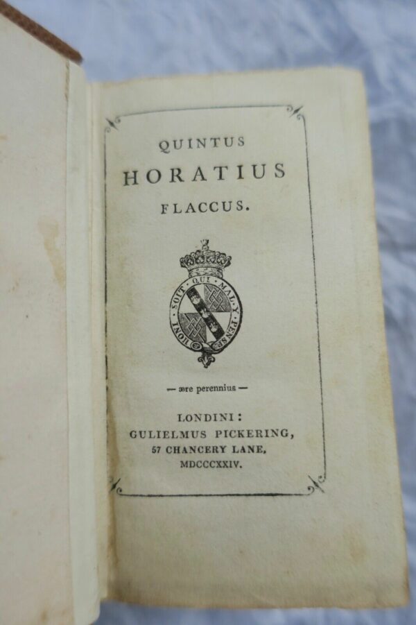 Horace QUINTUS HORATIUS FLACCUS 1824 Mini book – Image 4