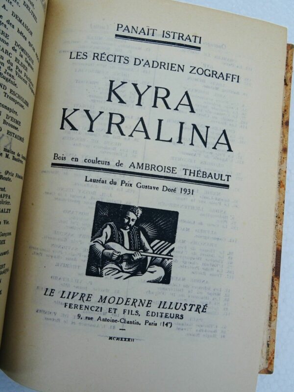 Istrati Panait Kyra Kyralina, Oncle Anghel Le Livre moderne IIlustré – Image 8