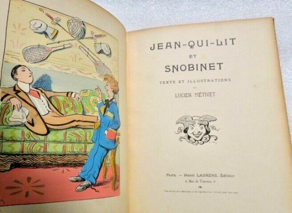 Jean-qui-lit et Snobinet. Texte et illustrations de Lucien Métivet + dédicace – Image 9