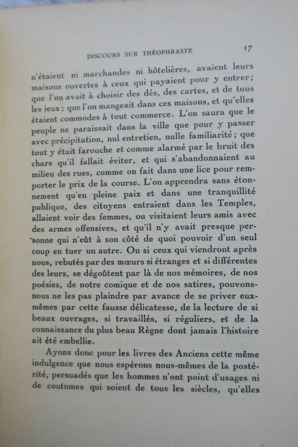 LA BRUYERE  LES CARACTÈRES de Théophraste avec les caractères 1928 – Image 7