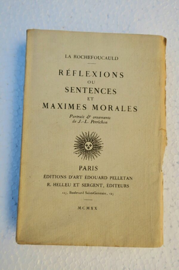 LA ROCHEFOUCAULD Réflexions ou sentences et maximes morales 1920 – Image 3