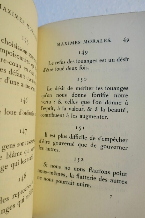 LA ROCHEFOUCAULD Réflexions ou sentences et maximes morales 1920 – Image 5