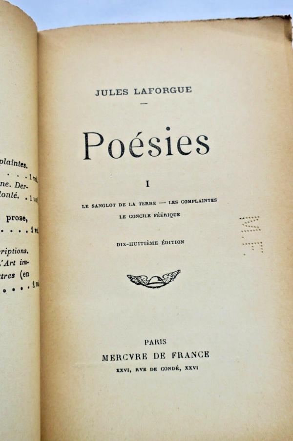 LAFORGUE Jules Poésies  EO – Image 3