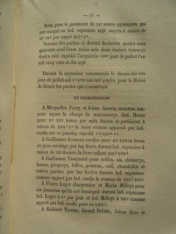 LE HAVRE Documents relatifs à la fondation du Havre 1875 – Image 6