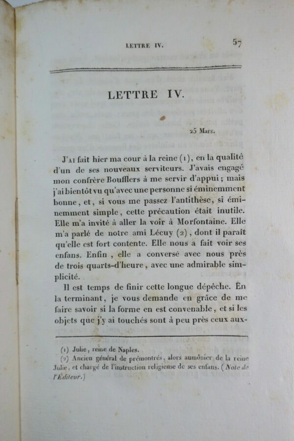 LETTRES INEDITES DE L'ABBE MORELLET histoire politique et littéraire 1806-1807 – Image 4