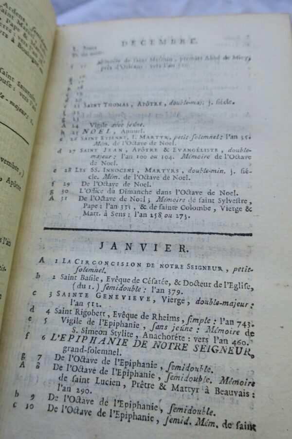 LIVRE D'EGLISE LATIN-FRANCOIS SUIVANT LE BREVIAIRE ET LE MISSEL DE PARIS 1777 – Image 7