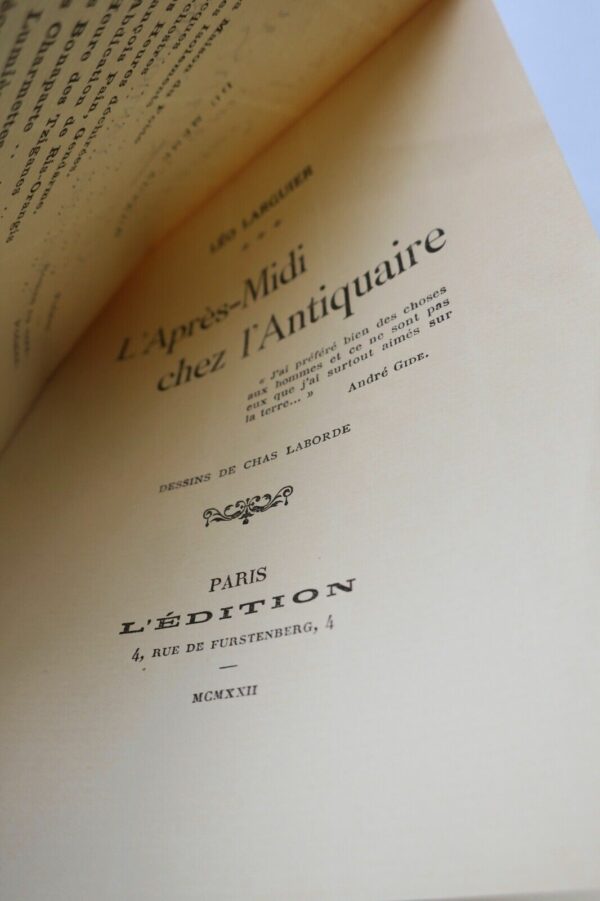 Léo Larguier  L'Après-Midi chez l'Antiquaire + envoi – Image 4