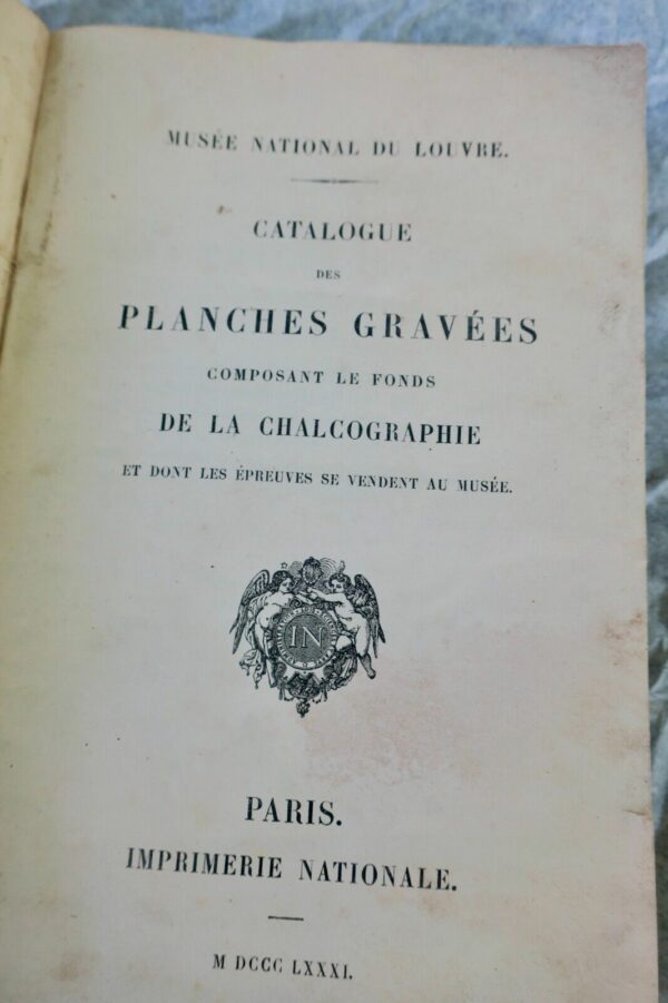 Louvre Catalogue  planches gravées composant le fonds de la chalcographie 1881 – Image 8